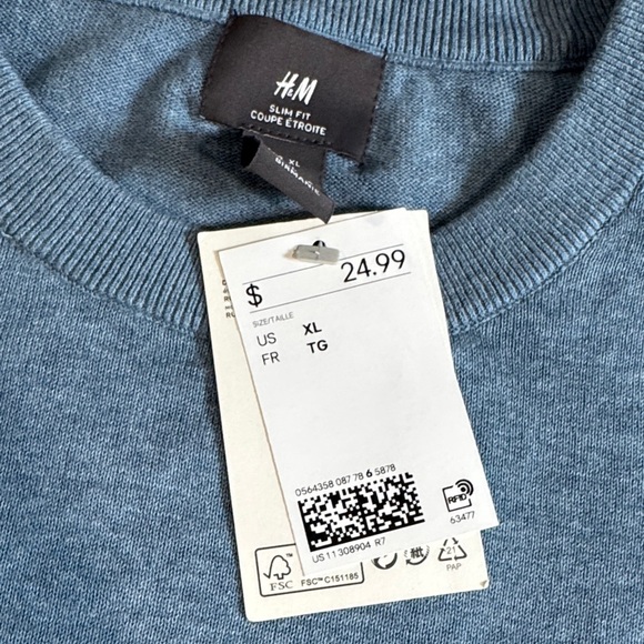 H&M Men's Heather Gray Crewneck Sweater - Picture 9 of 9